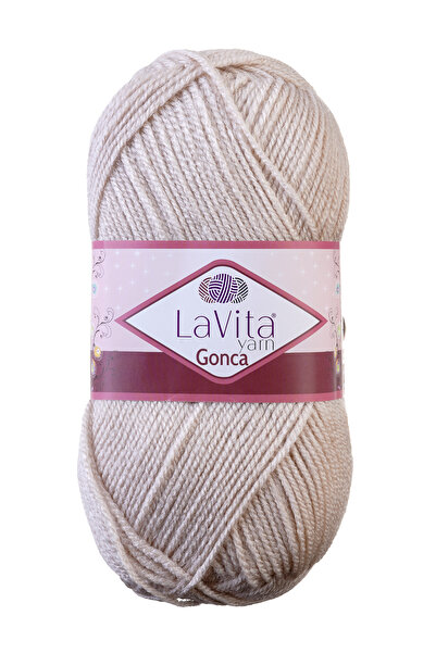 LaVita Yarn Gonca El Örgü İpi %100 Akrilik 100gr (1006 KREM TAŞ)