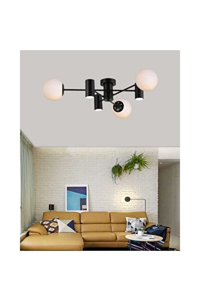 Jiju JIJU® LED Chandelier Black White Globe E27x3 Gu10x3