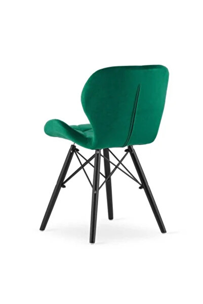 Artool Sada 4 scaune stil scandinav, Artool, Lago Velvet, catifea, lemn, verde a negru