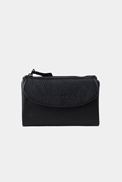 Grande Women's Genuine Leather Multi-Eye Wallet Black