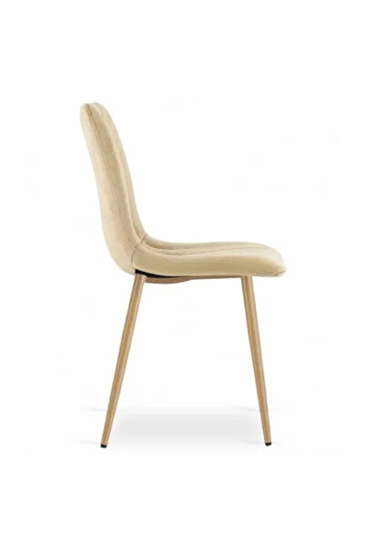 Leobert Scaun de bucătărie/living, Artool, Lava, Catifea, Metal, Bej, 45 x 55 x 86 cm