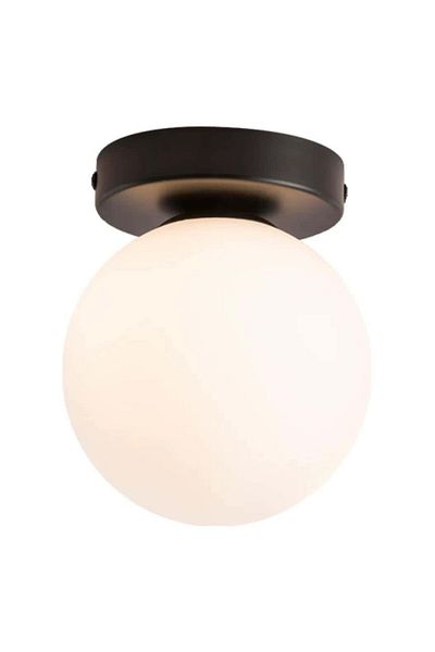 Sueva Chandelier White Globe with Black Base, 150×150×200mm, E27