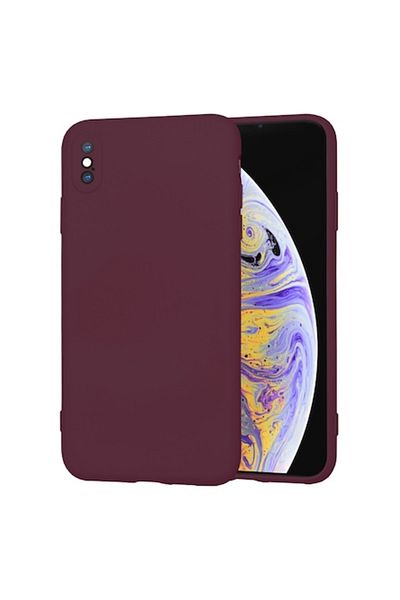 Tim Protective Case for iPhone XS Max, Timacon Unit, SoftFlex, G64, Canvas, Plum Noble Red