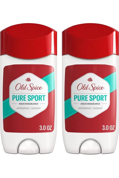 Old Spice مزيل عرق ومضاد للتعرق للرجال، عالي التحمل، بيور سبورت إنفيزيبل صلب، برائحة الليمون