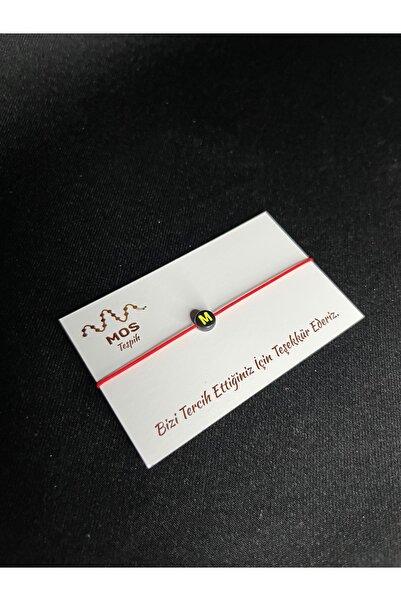 Mos Tespih Letter m Adjustable Drawstring Luck Bracelet