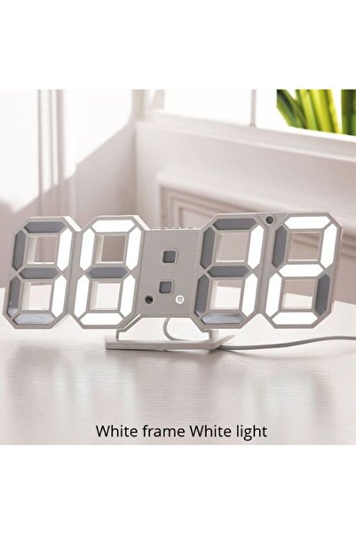 Generic 3D LED Digital Wall Clock Table Desktop Alarm Clock Nightlight For Home Living Room Office