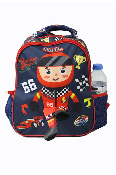 MUST 584989 Racing Champion Kindergarten Backpack-Navy Blue