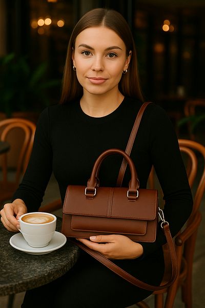Handley Women's Stylish Design Shoulder and Hand Bag – Multi-Compartment Adjustable Strap
