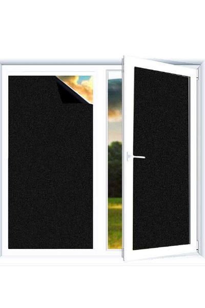 Generic SYOSI Blackout Self Adhesive Window Film Frosted Glass Sticker Privacy Vinyl Blinds Decorative Opaq