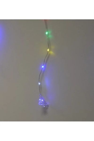 Gimihome Instalatie de Craciun, perdea BRADUTI, alb rece, 120 LED, 3 X 1 M