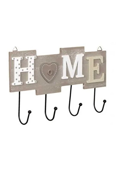 MCT Drevený vešiak na kabáty so 4 kovovými háčikmi, Home Model, 28 x 16,5 cm,...