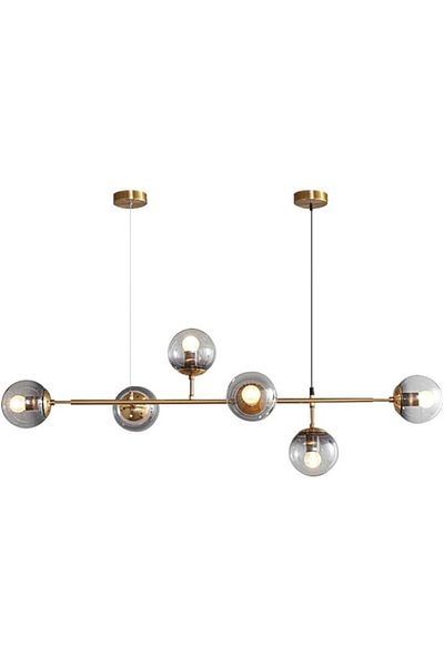 Sueva LED Chandelier with 6 X e14 Amber Glass Bulbs Not Included