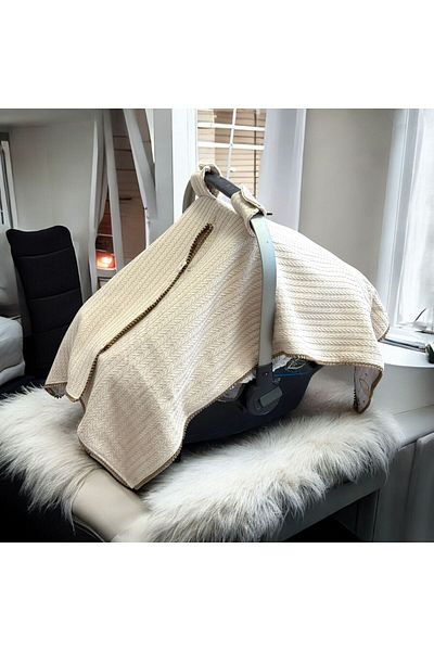 grow with muslin 100% Cotton Multi-Purpose Double Layer Knitted Pique/Muslin Stroller Cover, Cushion and Sheet
