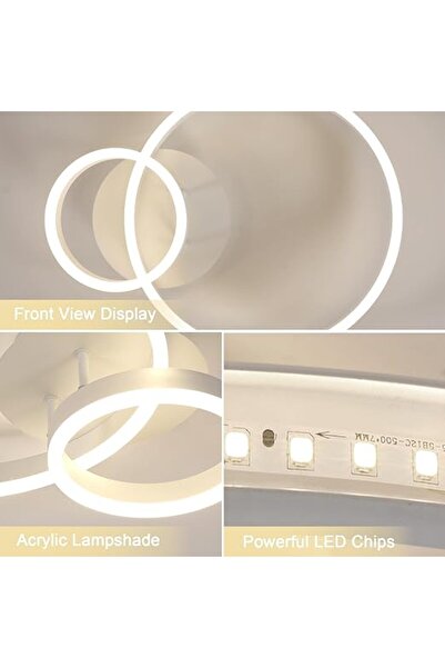 Jiju Lustra LED JIJU® cu Telecomanda wifi 2.4G cu lumina/rece/calda/neutra intensitate reglabila