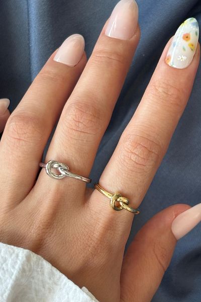 Leo'Stone New Season Love Knot Design Adjustable Women's Ring