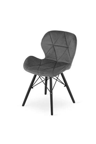 Leobert Židle ve skandinávském stylu, Artool, Lago Velvet, šedá a černá