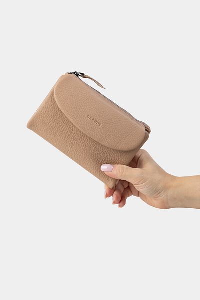 Grande Women's Genuine Leather Multi-Eye Wallet Camel