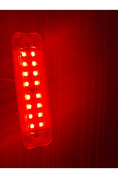 KIR OTOMOTİV 16 lı çiftli parmak led 12.24 volt uyumlu kırmızı