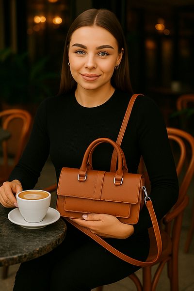 Handley Women's Stylish Design Shoulder and Hand Bag – Multi-Compartment Adjustable Strap