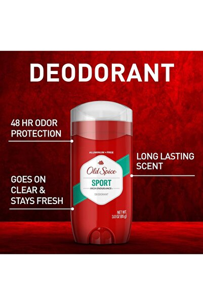 Old Spice Aluminum Free Deodorant for Men, High Endurance Sport, 3 Oz Each, Pack Of 3