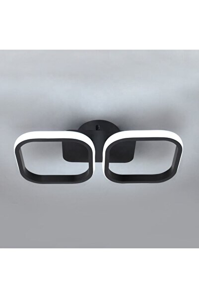 LightPlanet Lustra LED , 2 pătrate telecomandă WiFi 2.4G Negru 3 lumini dimabilă