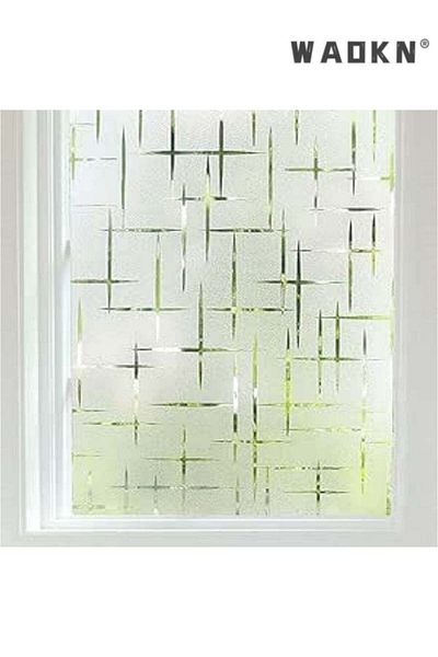 Generic WAOKN Frosted Window Privacy Film - Premium Non-Adhesive, Self-Static Cling Solution for Glass Wind
