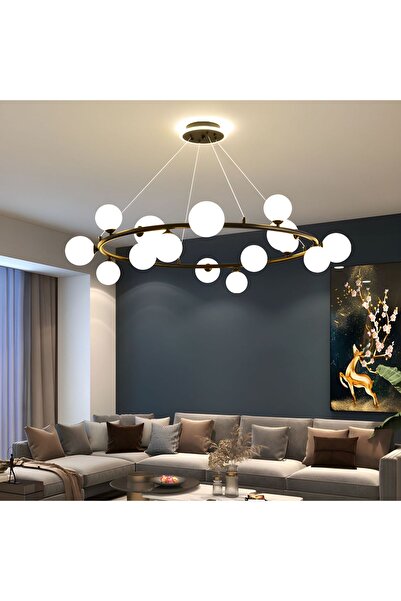 Jiju JIJU® Modern Nordic Pendant Lights Ball LED Chandelier with 15Pcs G9 5W 4000k Bulbs