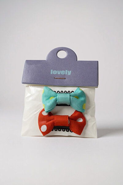 morbella Set of 2 Baby Girl Polka Dot Bow Buckles – Pink & Cream – Back Clamp...