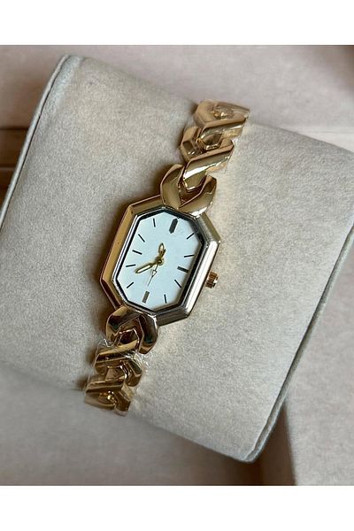 chaoyada Straw Cord Hexagon Case Vintage Women's Watch in Box