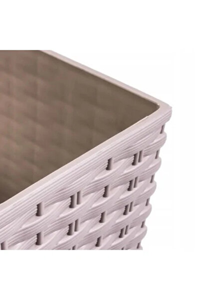 Prosperplast Διακοσμητική Γλάστρα με Σύστημα Άρδευσης, Απομίμηση Ρατάν, Καφέ, 30 L