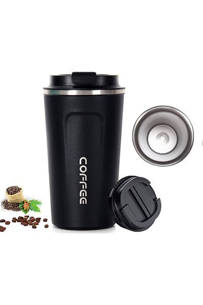 LIVVY Insulated Coffee Travel Mug - Stainless Steel Thermal Cup with Leak-Proof Lid, Double-Wall Vacuum Fl