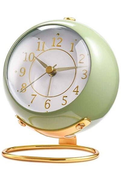 Generic Analog Alarm Clocks,Retro Backlight Cute Simple Design Small Desk Clock with Night Light,Silent Non