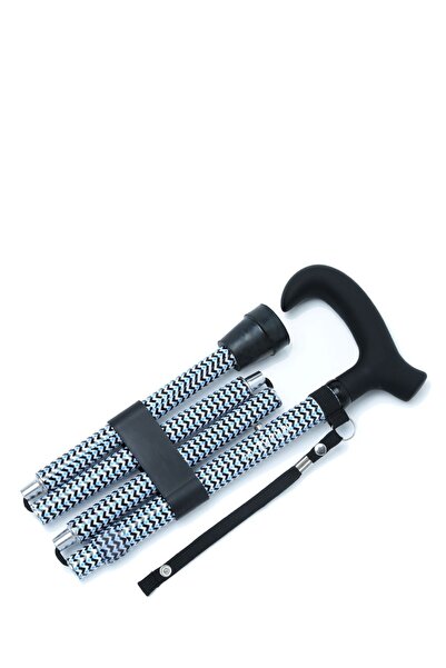 Kifidis GB845 Desenli Katlanır Baston Zigzag Desenli