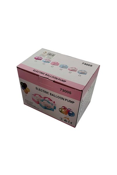 SDX Market Electric pump for inflating balloons and inflatable objects, with tying device, Pink and white