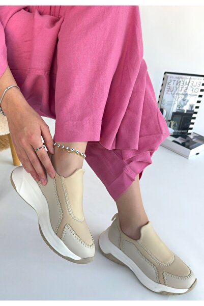 BESKAR Kendy Beige Sports Unisex Shoes – Breathable Construction