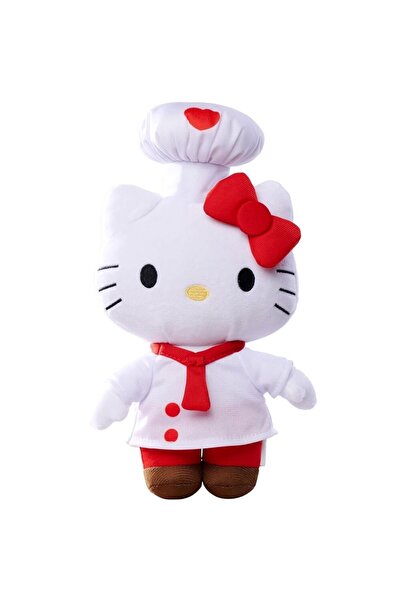 Hello Kitty Jucarie de plus, Hello Kitty, Bucatar cu fundita, 20cm