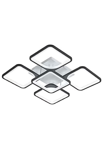 Jiju JIJU® dimmable LED chandelier, 3 lights, white, remote control, 5 squares, 40x40 cm
