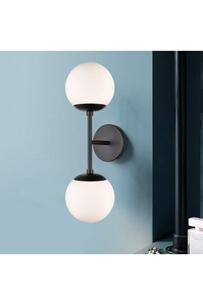 edc Chandelier With White Matt Globe E27 X 2