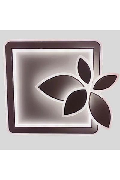 Sueva Square and Leaf LED chandelier, WiFi remote control 52cm 2.4G 3 lights dimmable