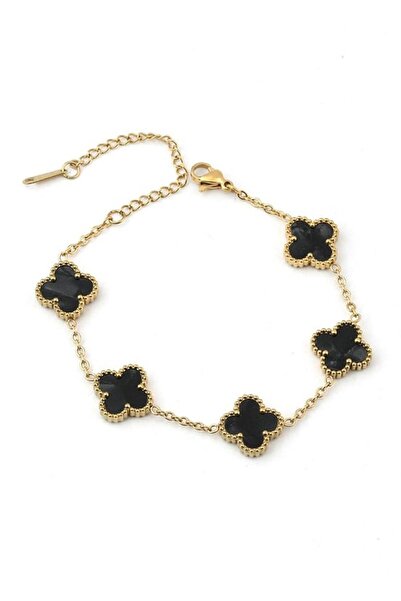 YUNİCCİ & CO ÇELİK BİLEKLİK YONCA SİYAH