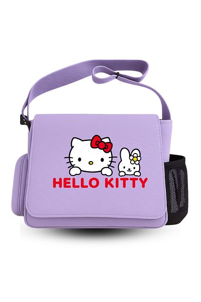 Toum Hello Kitty Printed Unisex Black Messenger Bag