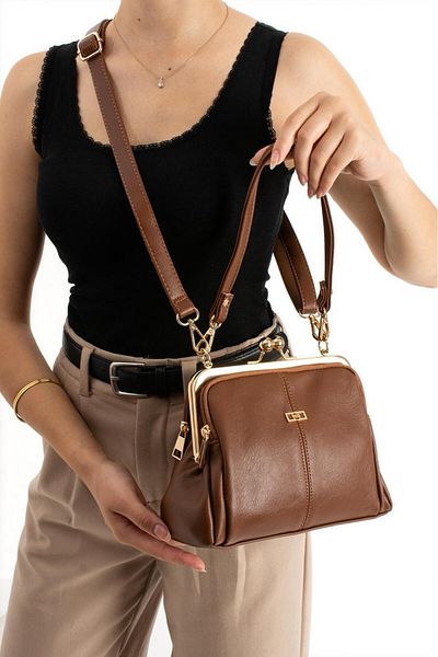 Çanta Trend Troked Soft Leather Double Strap Multi-Compartment Hand and Shoulder Bag 727