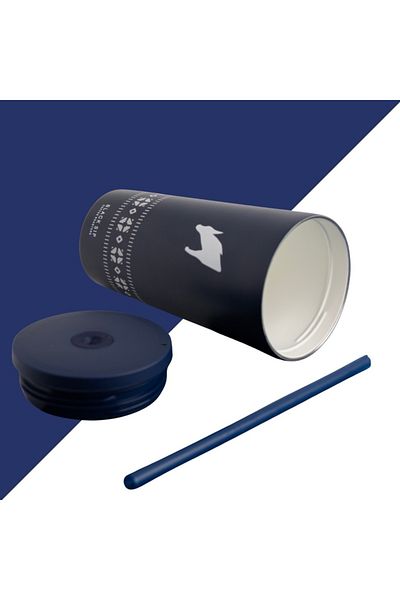 BLACK SIP COFFEE ROASTERS Wave M 25 Mug 16oz Navy Blue - Heat and Cold Insulated