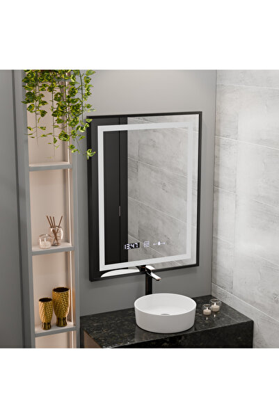 KORMAN TECHNIK Oglinda LED Rectangulara, 80x60cm, Verite Majeste Noir Motion Glow Marcello, Sistem Dezaburire