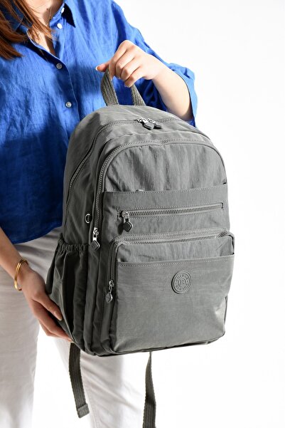 H&D COLLECTİON Waterproof Imported Crinkle Fabric School Business and Travel Backpack with Laptop Compartment