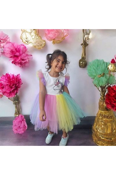lumia Girl Unicorn Tutu Dress 2-5 Years