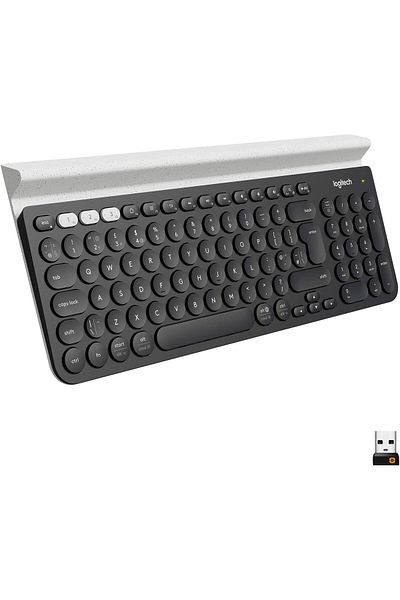 logitech K780 Multi-Device Wireless Keyboard, White/Grey