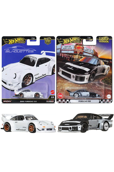 HOT WHEELS Premium Porsche Set - RWB Porsche 930 & Porsche 935 (1/64)