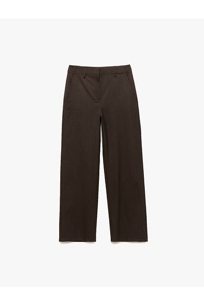 Koton High Waist Wide Leg Palazzo Pants with Pockets
