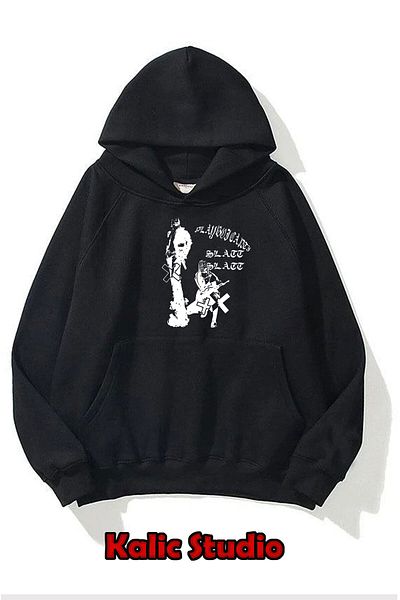 Kalic Studio Unisex Black Playboi Carti Oversize Sweatshirt